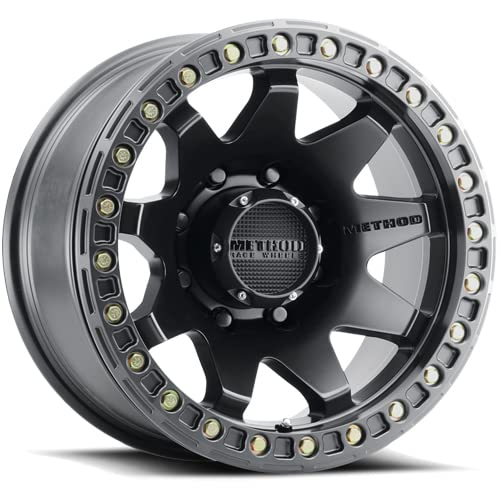 Black Method Race Wheels 108 Wheel with Matte (17 x 9. inches /8 x 6 mm, -44 mm Offset)