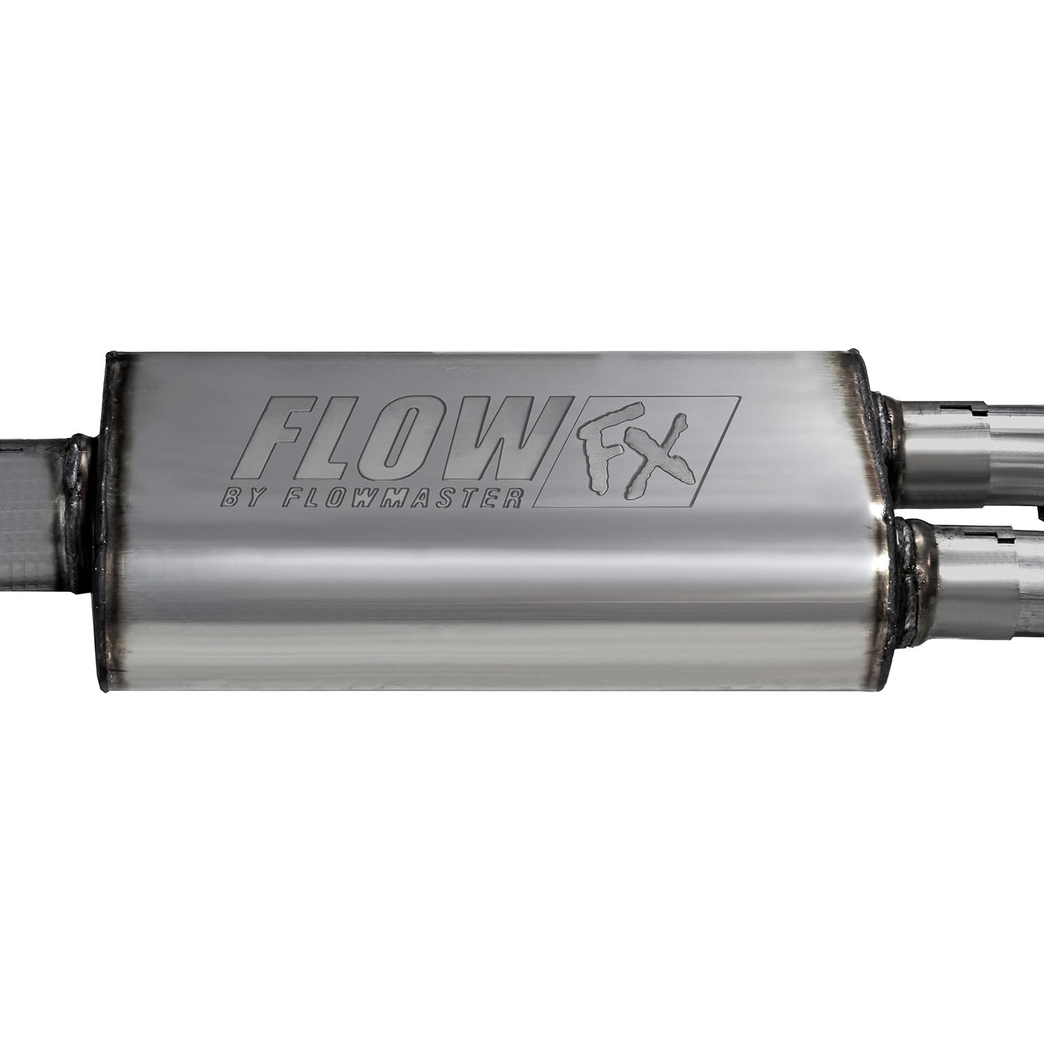Flowmaster 717988 Cat-Back FlowFX Exhaust Kit 3.5 to 2.5 Inch Dual Side Exit Stainless 4 Inch Black Tips Compatible with 2011-2018 Chevy Silverado GMC Sierra 1500 6.2L 2/4WD all Wheelbases