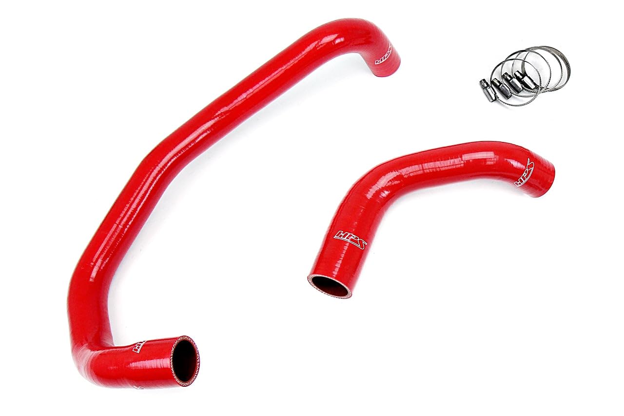 Red HPS Silicone Radiator Hose Kit Coolant Compatible for 2005-2010 Chrysler 300C 2009-2010 Dodge Challenger 2006-2010 Charger 2005-2008 Magnum R/T 5.7L V8, 57-1326R-RED