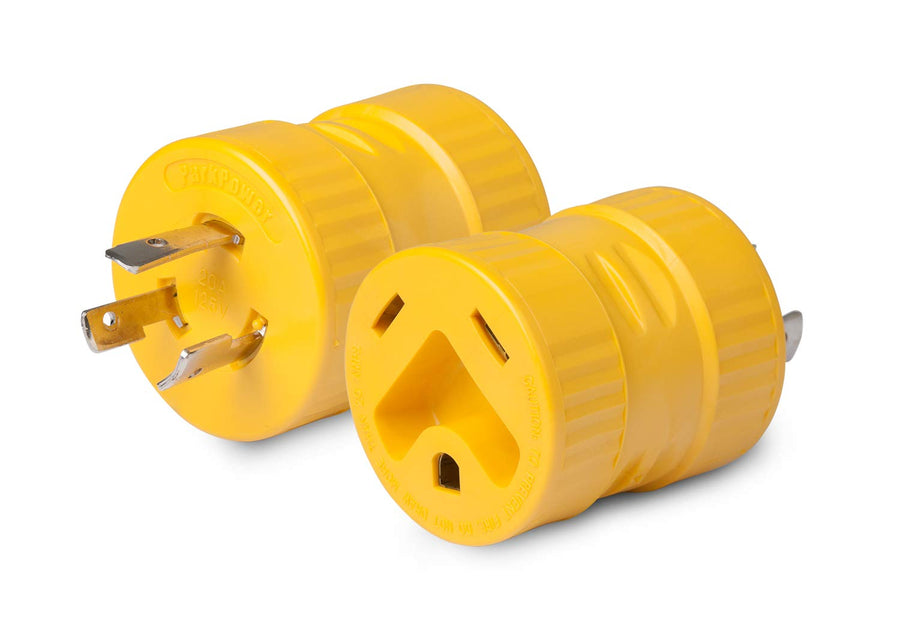 Generator Adapter ParkPower by Marinco 127A, 30A/125V Connector and 20A/125V Locking Male Plug