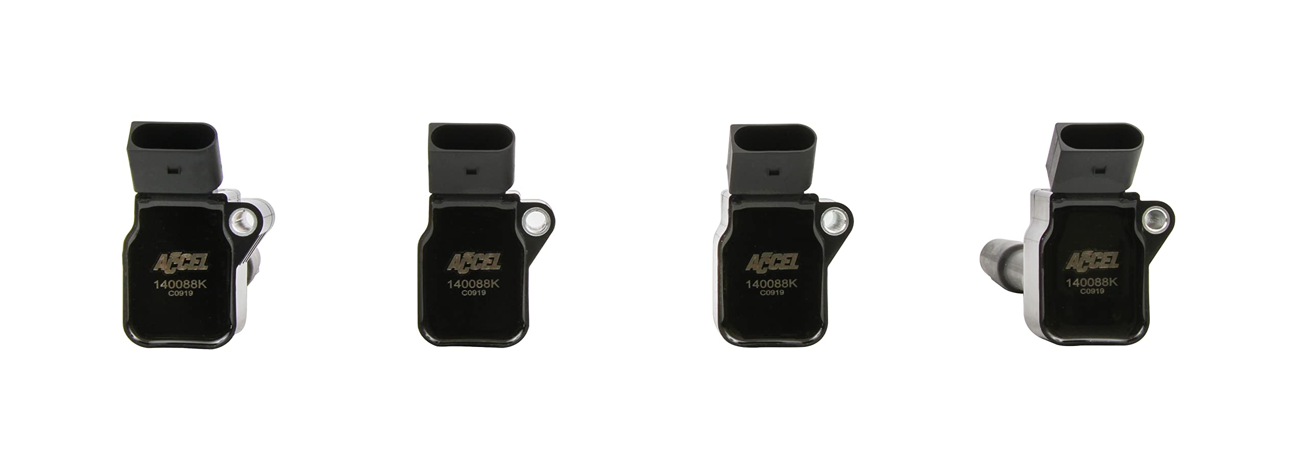 140088K-4 ACCEL Ignition Coils - 4-Pack, Black