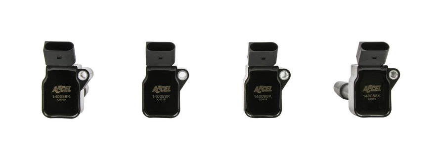 140088K-4 ACCEL Ignition Coils - 4-Pack, Black