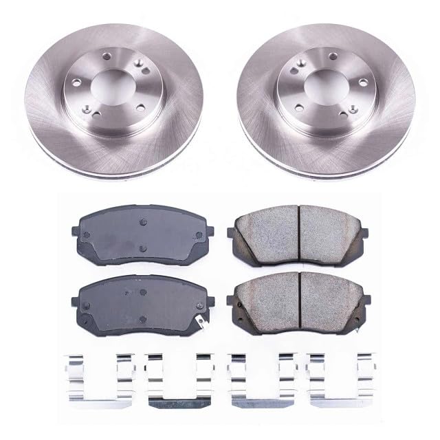 Power Stop Autospecialty KOE5851 Front Replacement Brake Kit-OE Brake Rotors & Ceramic Brake Pads For Kia Rondo 2007-2010 [Model Specific]
