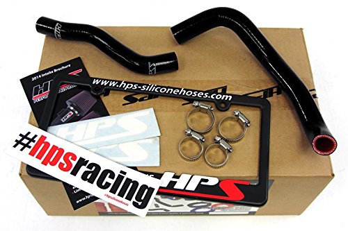 Black HPS 57-1360-BLK-2 Silicone Radiator Coolant Hose Kit