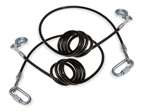 Pair of Roadmaster 674 Coiled Safety Double Hook Cables Compatible with Tow Bars & Towed Vehicles | 80" Long | 10,000 lb Capacity Per Pair | Secure, Heavy-Duty Safety Connection During Towing