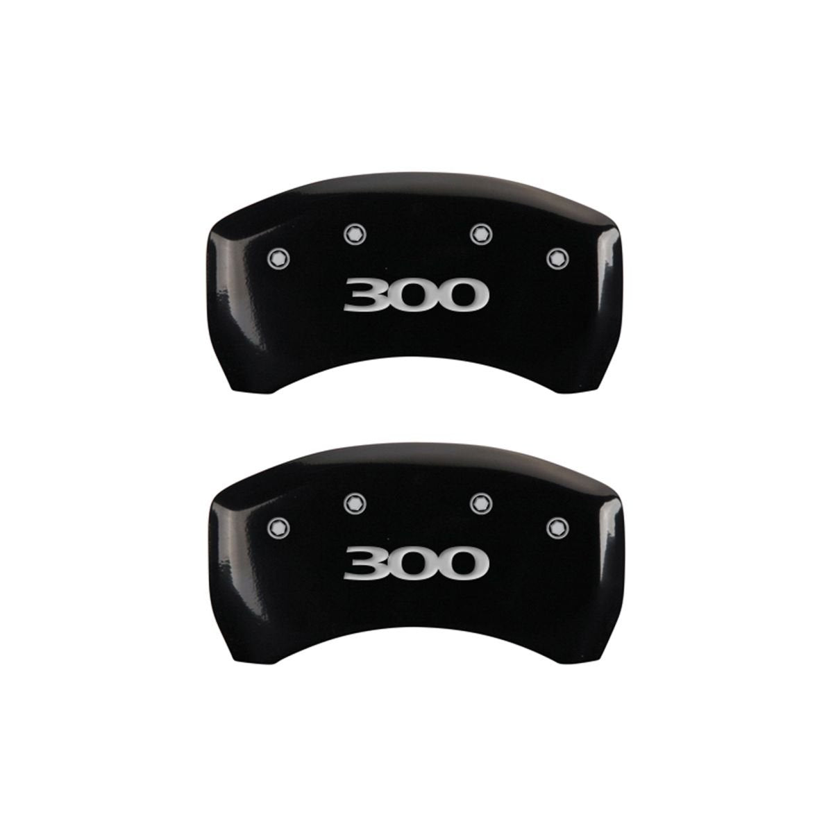 MGP 300 Caliper Covers 32004S300BK Black Engraved Front & Rear44; Set of 4
