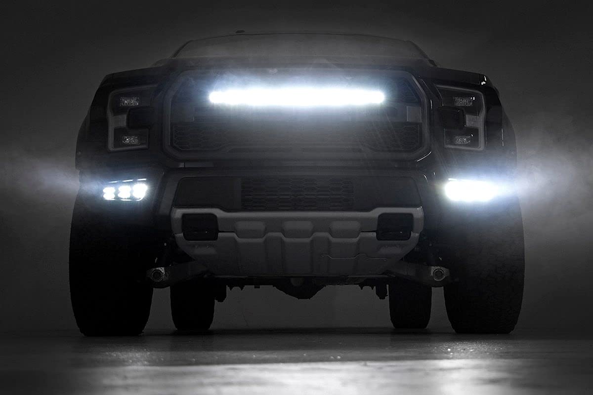 30" Rough Country Black Series DRL LED Grille Kit for 17-20 Raptor - 70701BLDRL