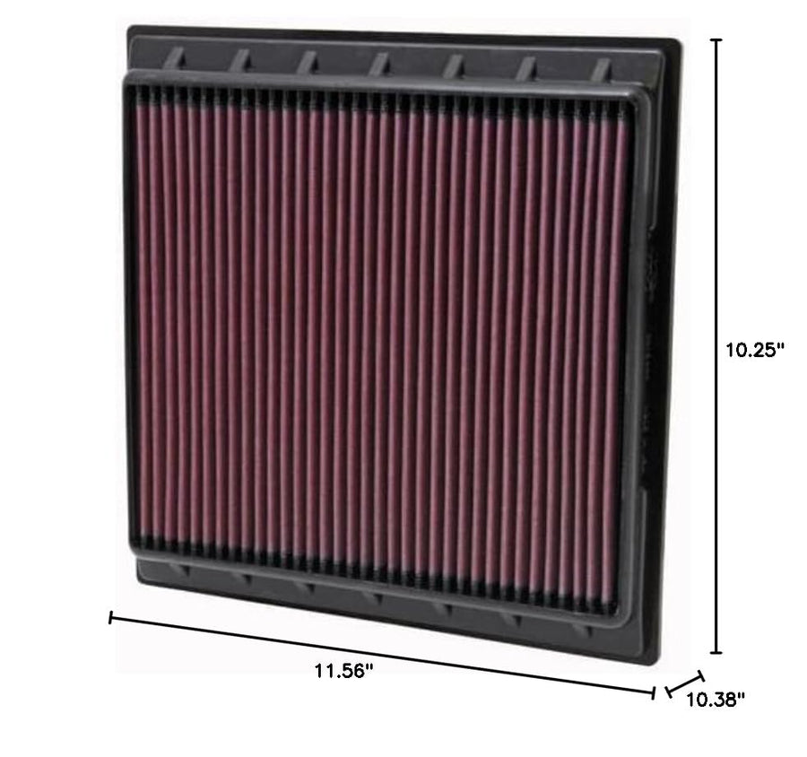 K&N Engine Air Filter: Washable, Increase Power & Acceleration, Premium, Replacement Car Air Filter: Compatible with 2009-2016 Cadillac SRX and SRX II, 33-2444
