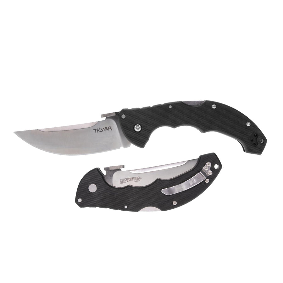 Cold Steel 4" Talwar S35VN Steel Ultra-Sharp Plain Blade 5.25" G10 Handle Tactical Pocket Folding Knife with Tri-Ad Locking Mechanism