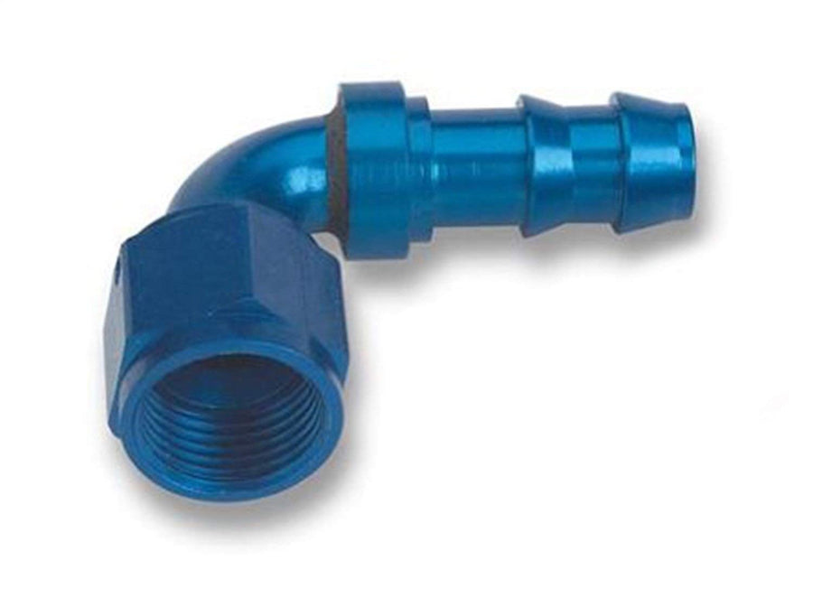 Auto-Mate Earl's 709110 Barbed Blue Anodized Aluminum 90-Degree -10AN Hose End