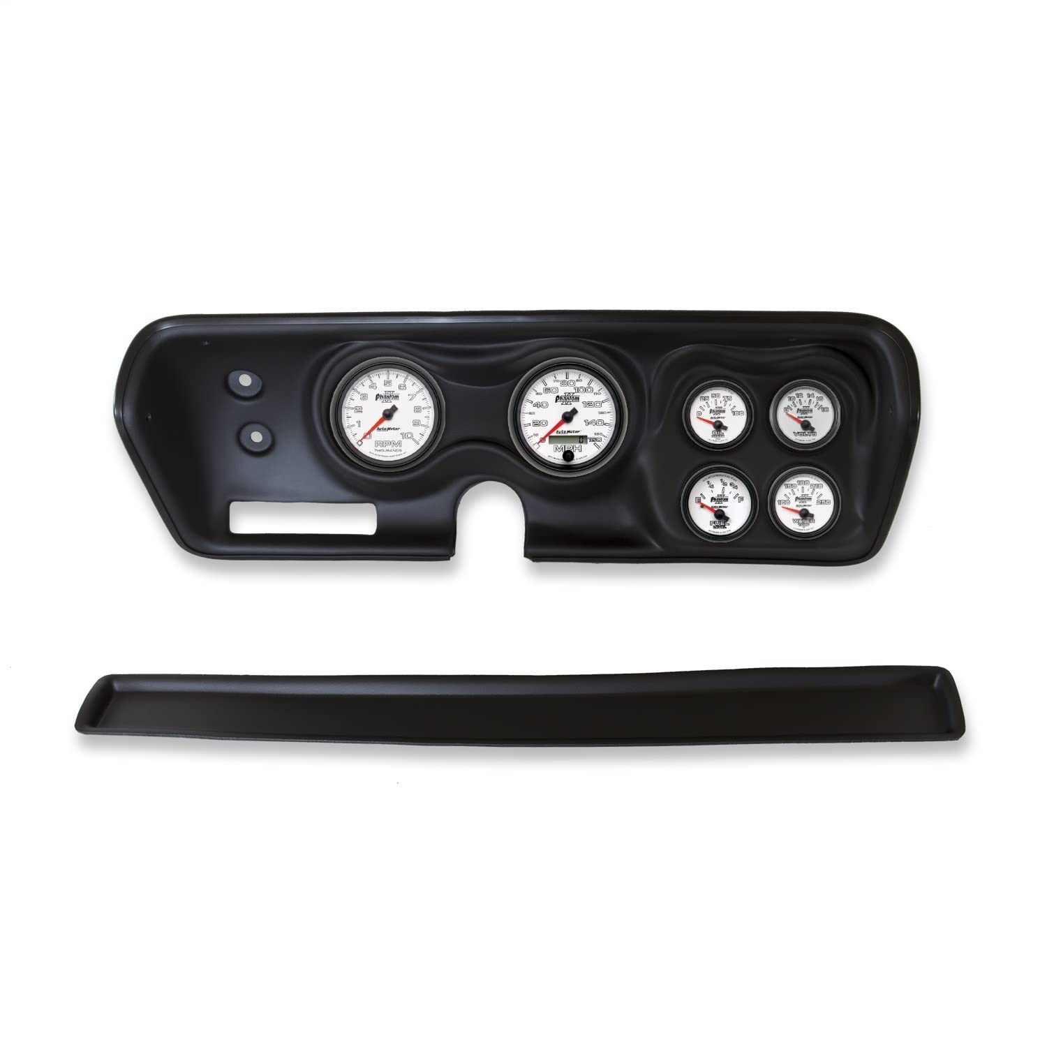 Auto Meter Direct Fit Dash Kit 2140-10, Bbody/Chrgr/GTX/Rdrnr/Sat 71-74, RPM/Mph/Fuel/Oilp/Wtmp/Bat, Phantom Ii