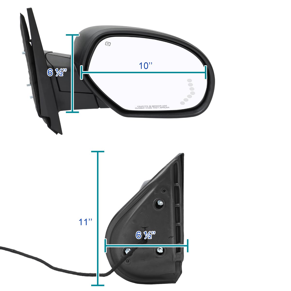 Spec-D Tuning Power Heated Right Passenger Side Fold LED Arrow Mirror Compatible with 2007-2013 Chevy Silverado GMC Sierra