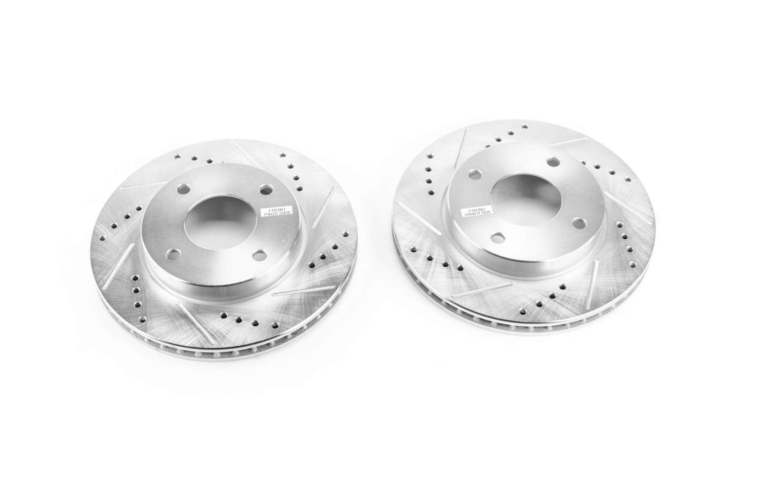 Power Stop Evolution Performance Drilled, Slotted & Plated Front Brake Rotor Pair JBR1387XPR For Nissan Versa 2009-2011 [Model Specific]