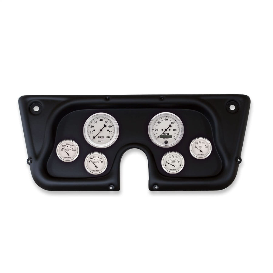 AUTO METER Direct Fit Dash Kit 2142-08, Chevy TRK C/K/K5/Subrbn 67-72, Tach/Mph/Fuel/Oilp/Wtmp/Volt, Old-TYME White