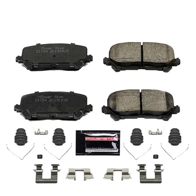 Power Stop Z23-1724 Z23 Evolution Sport Carbon Fiber Infused Ceramic Brake Pads with Hardware For Acura MDX, Honda Passport, Honda Pilot, Honda Ridgeline [Model Specific]