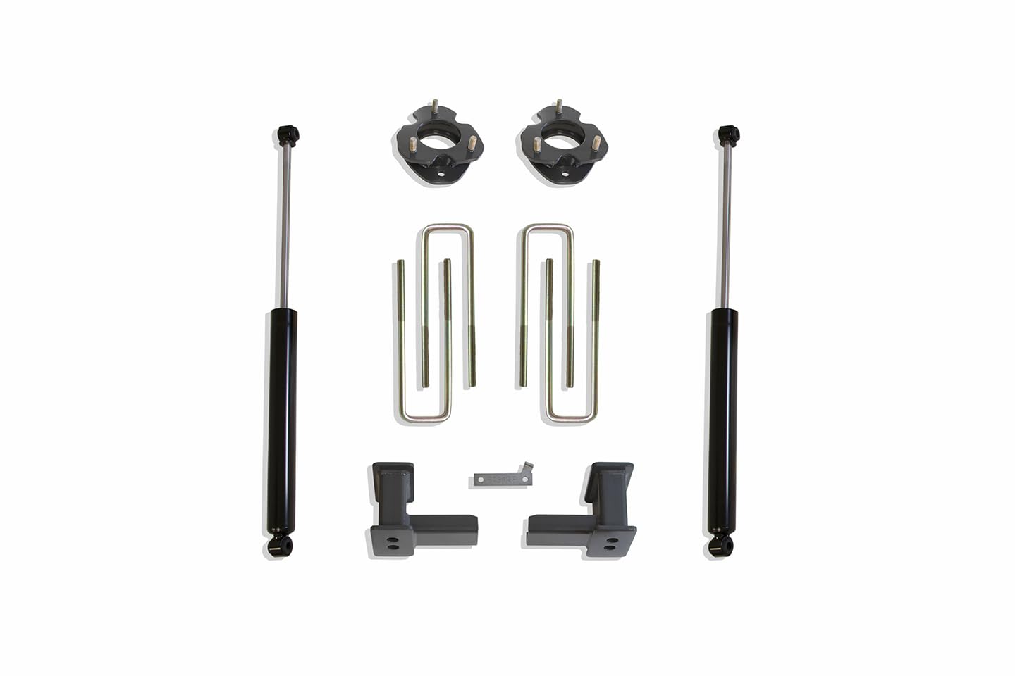 Suspension Lift Kit MaxTrac 903250 w/Shocks 2.5 in. Front 4 in. Rear Incl. Spacers 5 in Rear Blocks U-Bolts MaxTrac Shocks