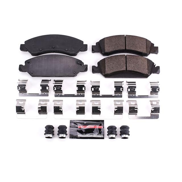 Power Stop Z23-1367 Z23 Sport Carbon Fiber Infused Ceramic Brake Pads with Hardware For Chevy Avalan, Chevy Silverado, Chevy Tahoe, GMC Sierra, GMC Yukon, GMC Yukon XL [Model Specific]
