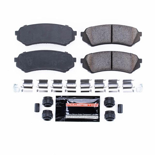 Power Stop Z23-773 Z23 Evolution Sport Carbon Fiber Infused Ceramic Brake Pads with Hardware For Lexus LX470 1998-2007, Toyota Land Cruiser 1998-2007 [Model Specific]