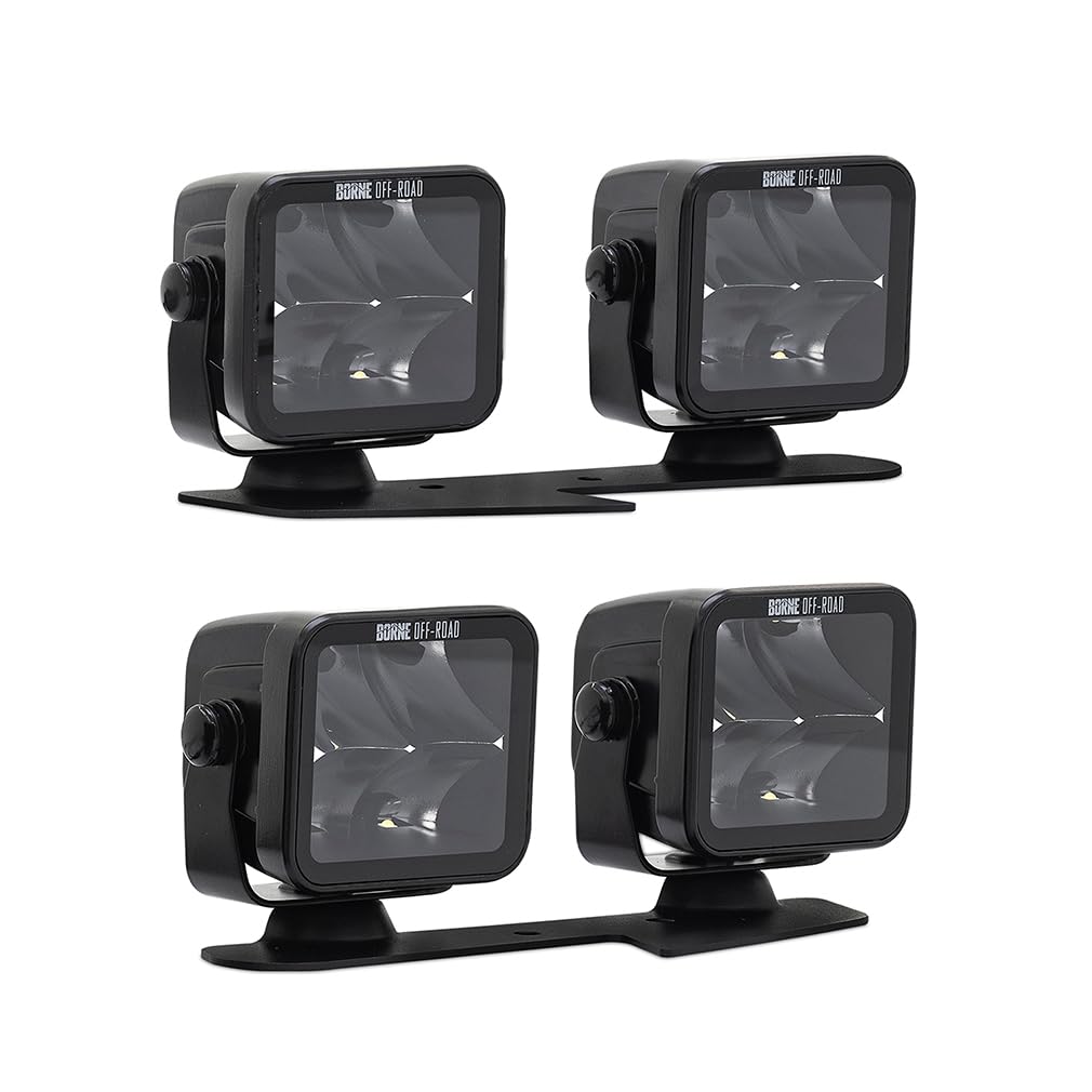 Off-Road Borne Ford Bronco Ditch Light Set (4) 3X3 Spot
