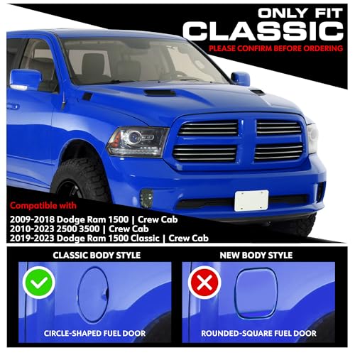 6.6" Blade Tyger Auto Running Boards Compatible with 2009-2018 Dodge Ram 1500; 2010-2026 2500 3500; 2019-2024 Classic | Crew Cab | TG-BL8D7168 | Side Step Nerf Bars