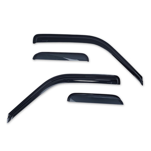 TrailFX Rainguards Smoked Window Vents Fits 1988-1999 Chevrolet C1500 Extended Cab Low Profile Tape-On Acrylic Outside Channel Mount Set of 4 TrailFX 4231H 4 Piece Set