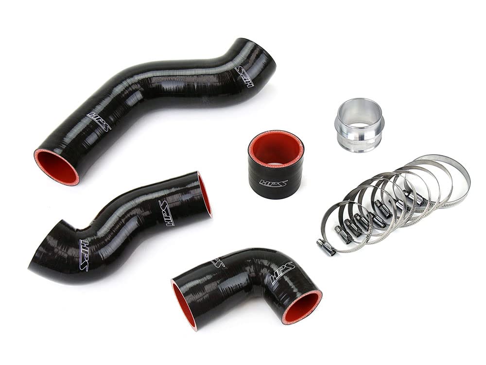 Black HPS Performance 57-1845-BLK Silicone Intercooler Turbo AWP Hose Kit