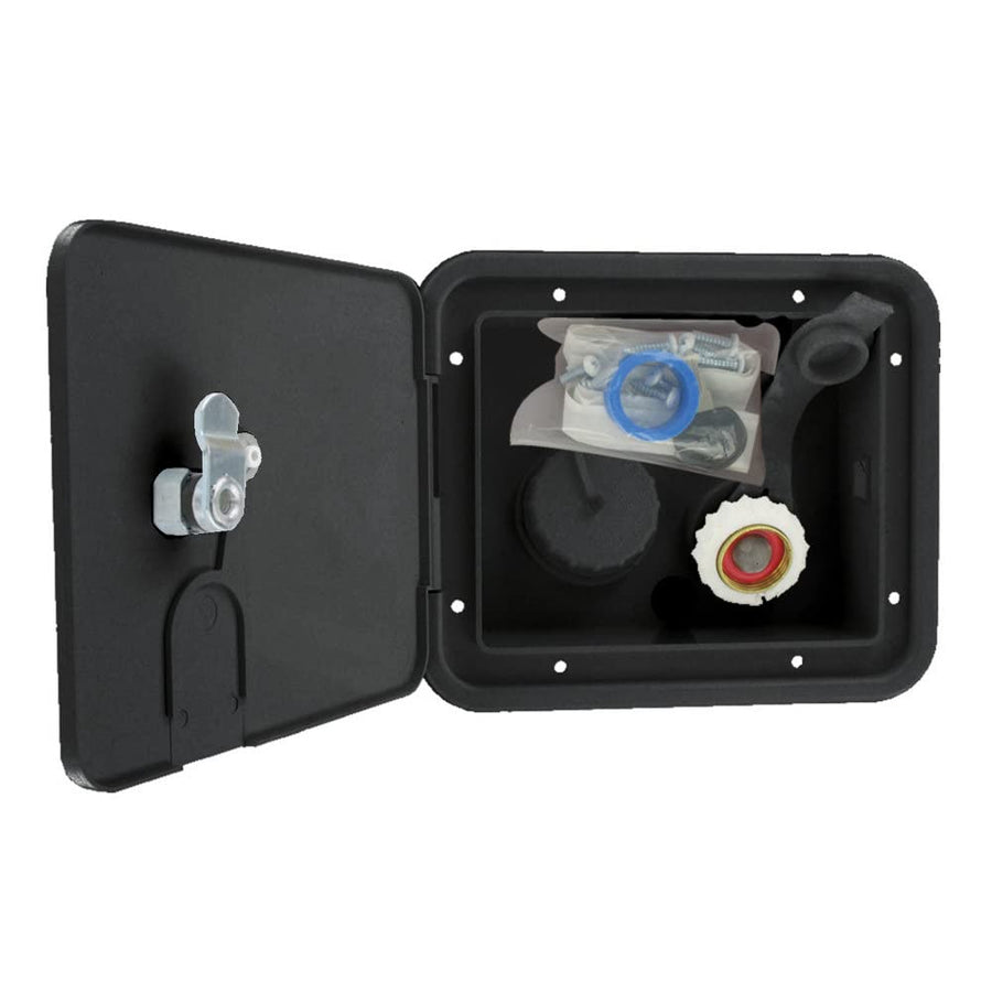 Valterra A01-2000BKVP Gravity/Brass Black City Water Inlet Hatch