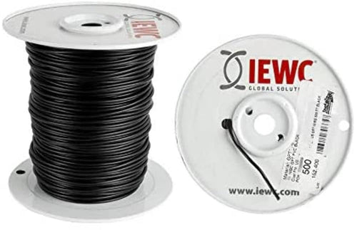18 Ga Us Gpt All Copper Primary Wire Black - Coil of 500 Ft Install Bay