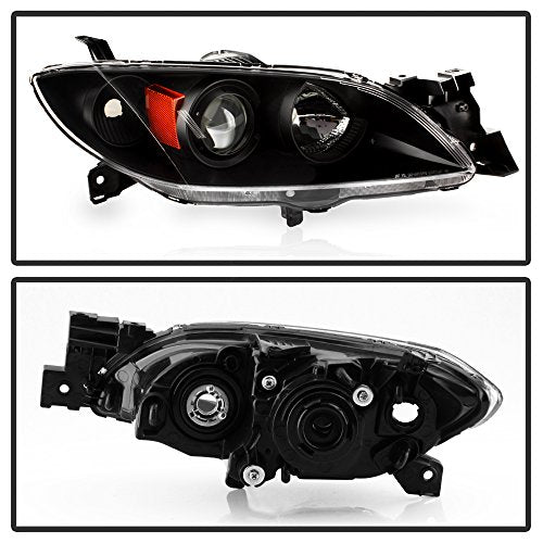 OEM Style Xtune Headlights (HD-JH-MAZDA304-AM-BK)