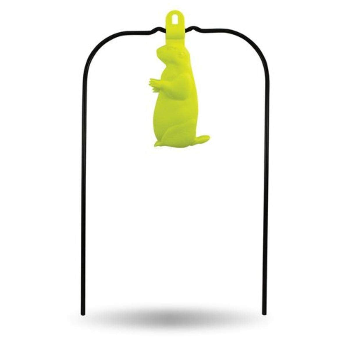 Birchwood Casey Prairie Chuck Ground Strike Hanging Resealable Target for Shooting - Durable Long-Lasting Highly Visible Yellow Self-Healing Target Rated for .22 Caliber Rimfire & Up