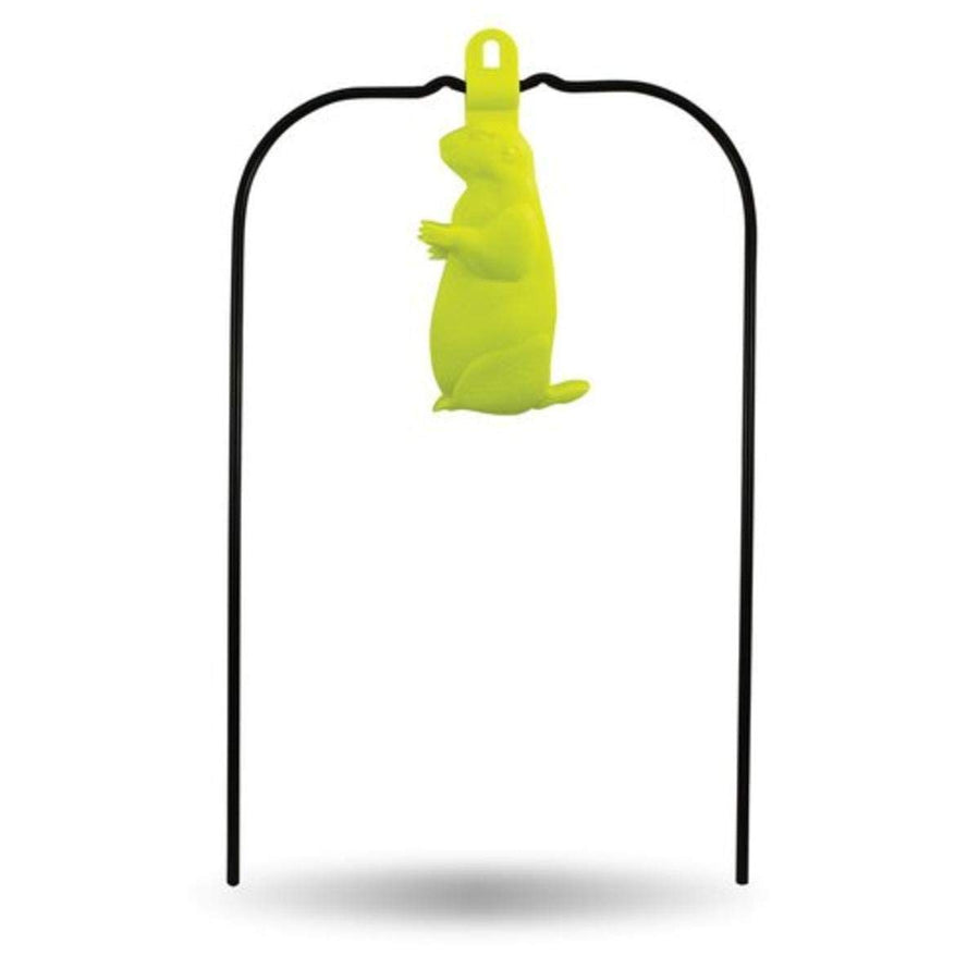 Birchwood Casey Prairie Chuck Ground Strike Hanging Resealable Target for Shooting - Durable Long-Lasting Highly Visible Yellow Self-Healing Target Rated for .22 Caliber Rimfire & Up
