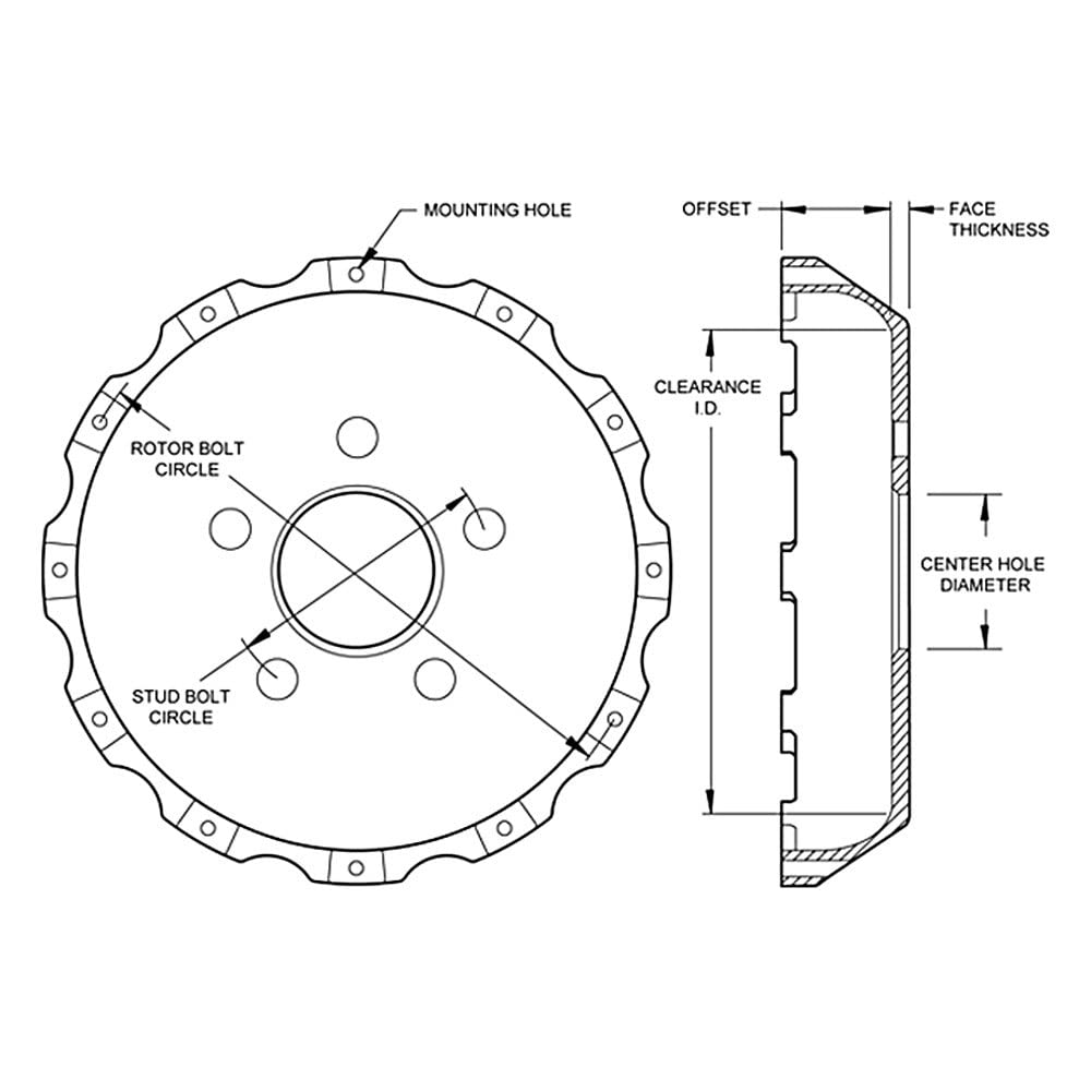 Front Hat-BB 70" Offset