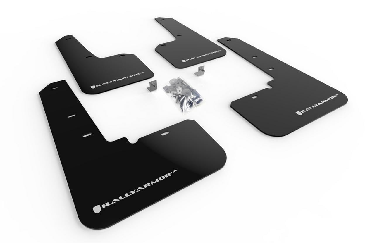 Rally Armor Black UR Mud Flap w/White Logo FITS 20+ Subaru Outback MF66-UR-BLK/WH