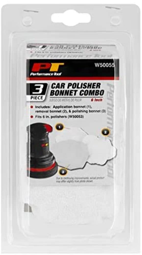 6-Inch Performance Tool W50055 Polishing Bonnets (3 Piece) for W50053