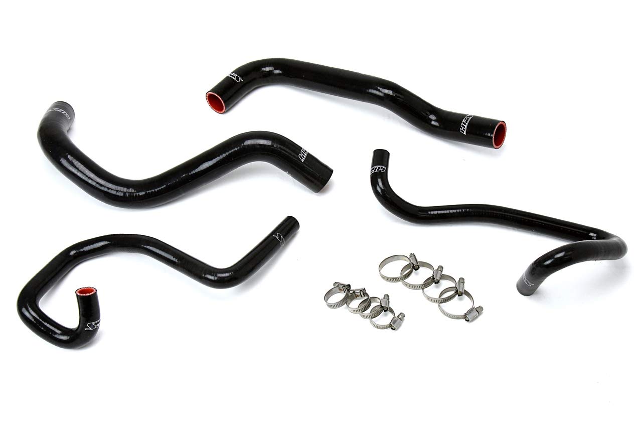Black HPS 57-1640-BLK Silicone Radiator and Heater Hose Kit Coolant