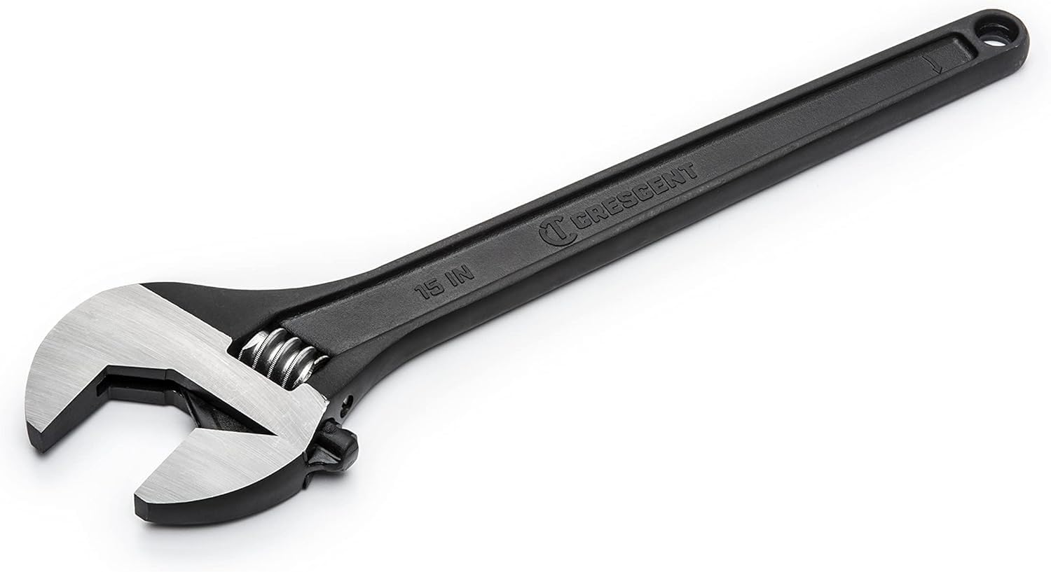 Adjustable Crescent Black Oxide Tapered Handle Wrench - Boxed - Home Improvement & Garage Hand Tool - 15" - AT215BK