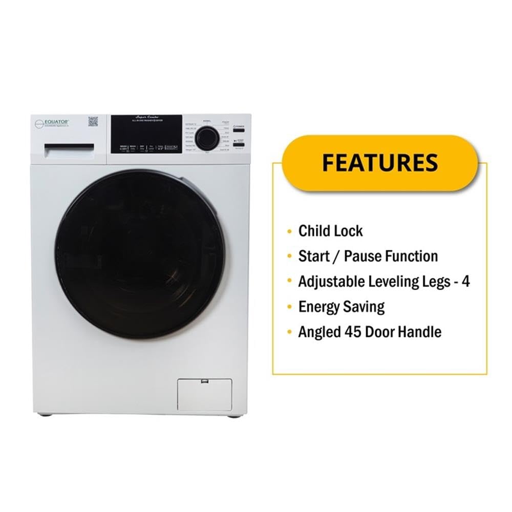 Pinnacle All-in-One Combo Washer Dryer 22-4600 L W with Pet Cycle - 1.62 cu.ft./15 lbs., White
