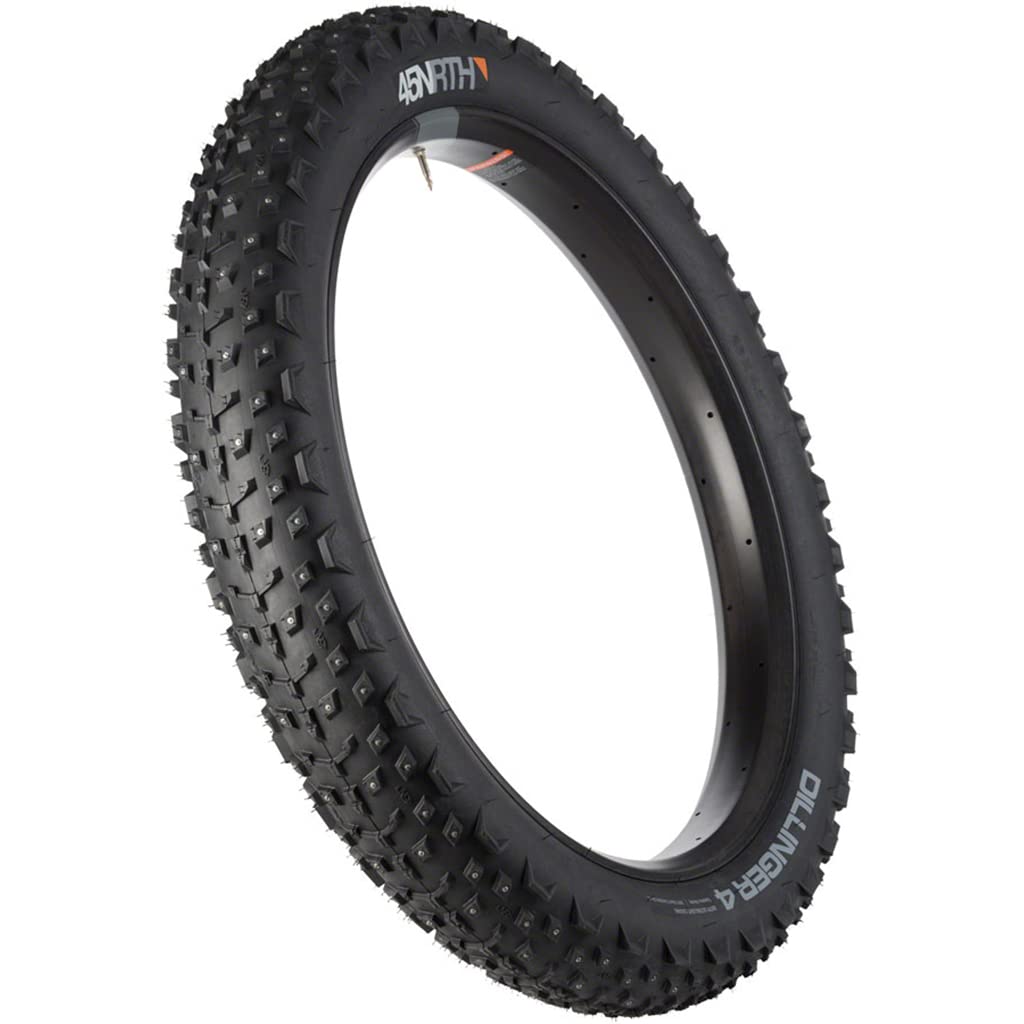 Dillinger 3 45NRTH Studded Fatbike Tire: 26x4.0 60tpi Tubeless Ready Folding