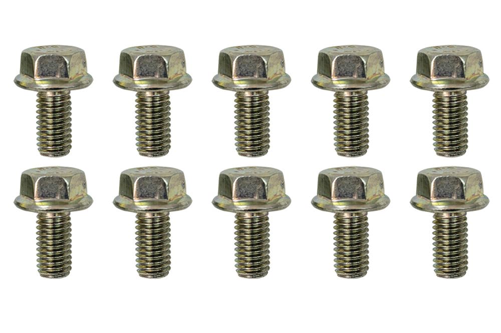 Flange Head Hex Bolt Moroso, M8-1.25 x 16MM Length, Pack of 10, Zinc