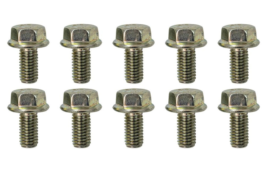 Flange Head Hex Bolt Moroso, M8-1.25 x 16MM Length, Pack of 10, Zinc