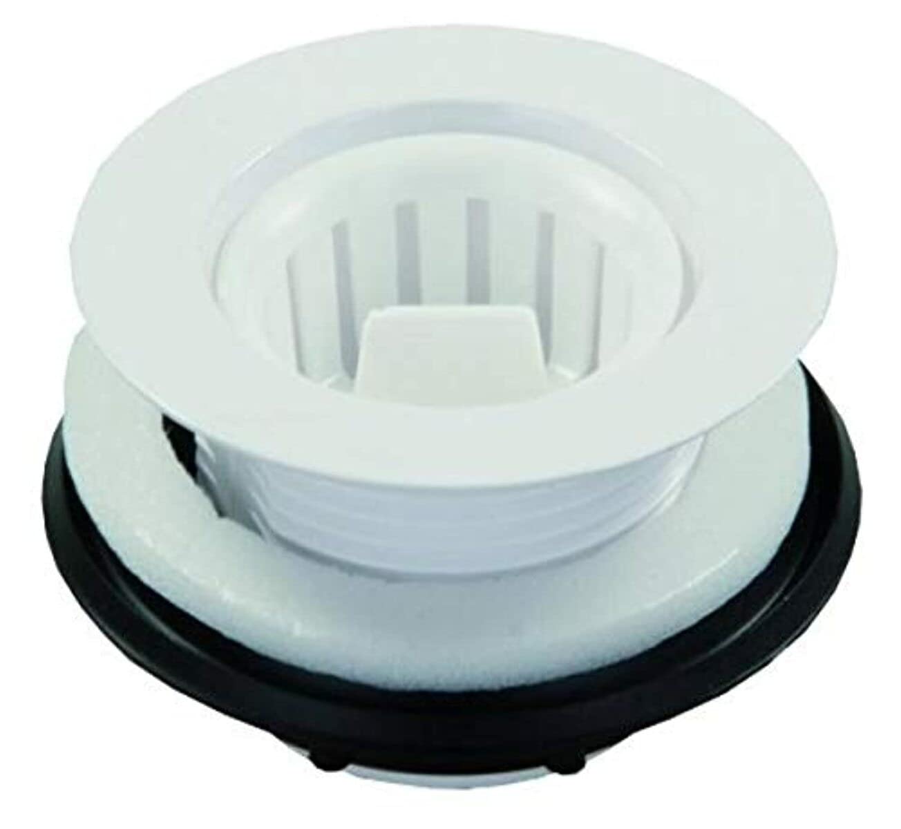 Strainer JR Products with Threaded Basket - White
