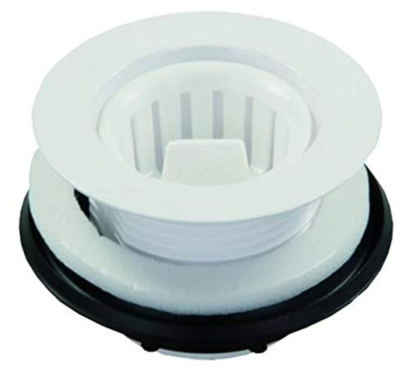 Strainer JR Products with Threaded Basket - White