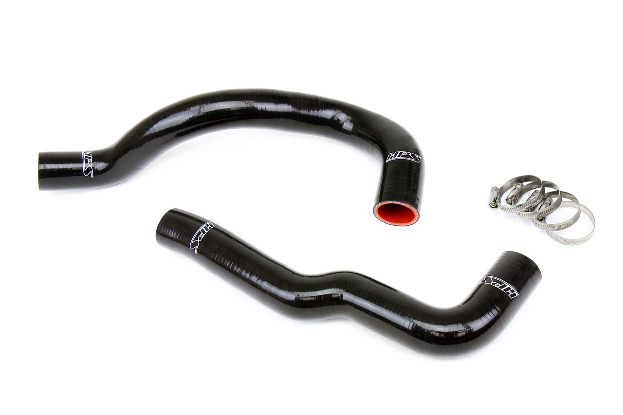3-ply HPS Performance Black Reinforced Silicone Radiator Coolant Hose Kit 57-1936-BLK