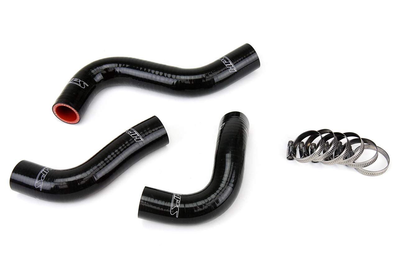 Black HPS 57-1029-BLK Silicone Radiator Coolant Hose Kit