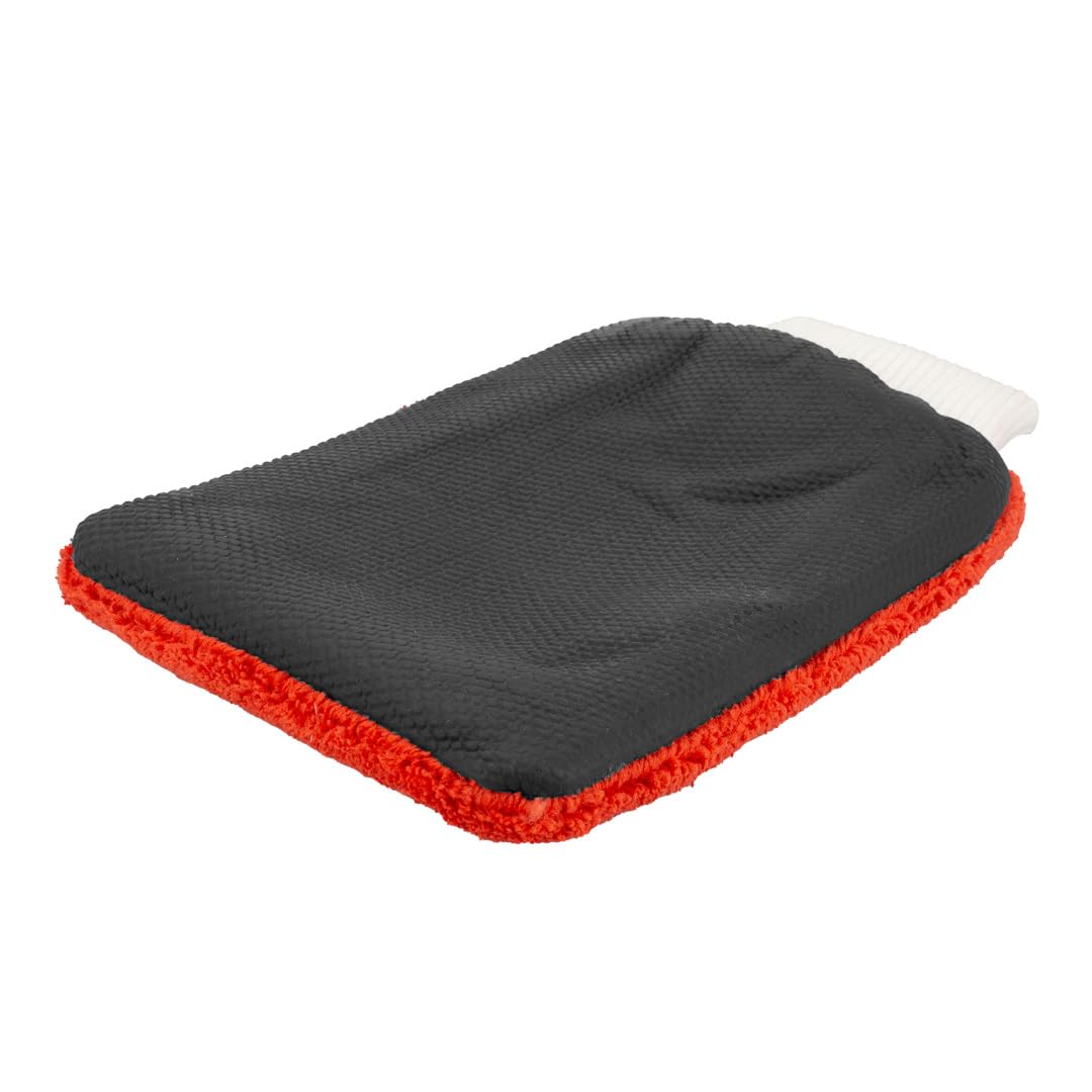 Maxshine Red Clay Washing Mitt Universal for Car Detailing – Microfiber Mitt Removes Contaminants from Paint, Glass, Chrome & Plastic – Clay Bar Alternative for Smooth, Clean Finish