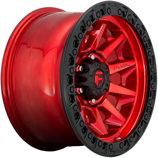 D695 COVERT FUEL OFF-ROAD 18X9, 8X180, 5.04, 1mm CANDY RED BLACK BEAD RING - D69518901850