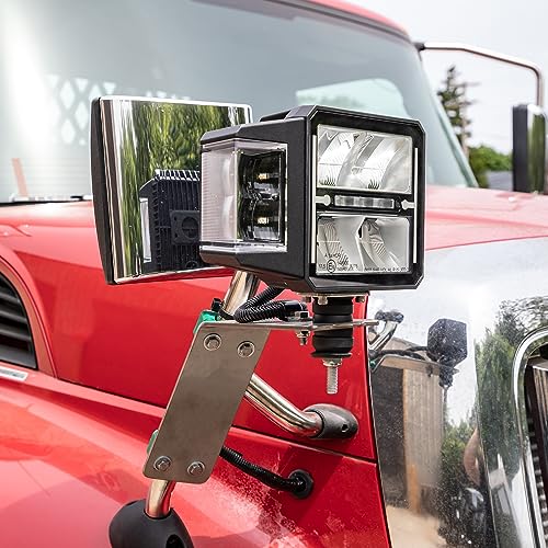 Buyers Products Mirror Mount PLB15SS Plow Light Bracket Kit for International Harvester HV 507 Series, Stainless Steel Construction, Mount Easily, International Harvester HV 507 Accessories