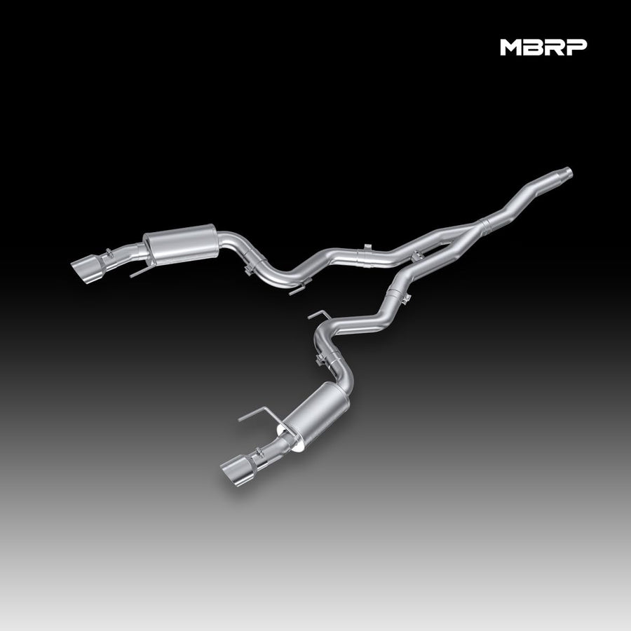 3" MBRP Dual Split Rear Street Version Cat Back with 4.5" Tips AL S7274AL