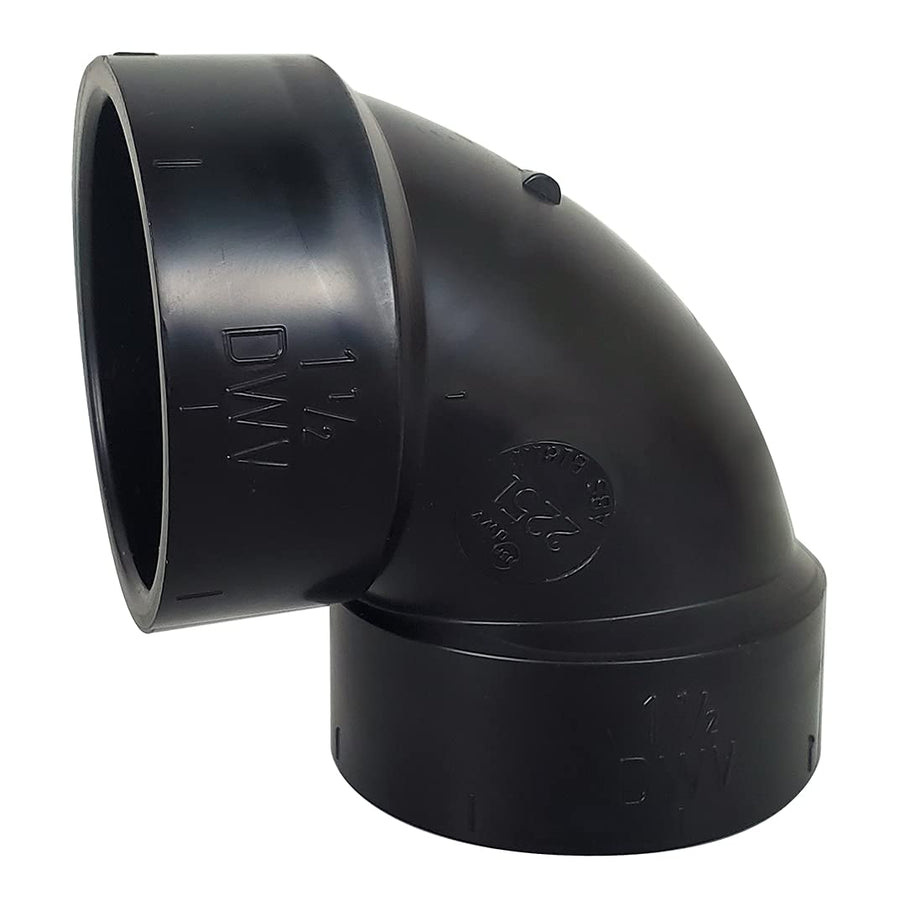 ICON 90' Elbow, ABS, Short Fitting, 1.5", Hub-Hub 14844