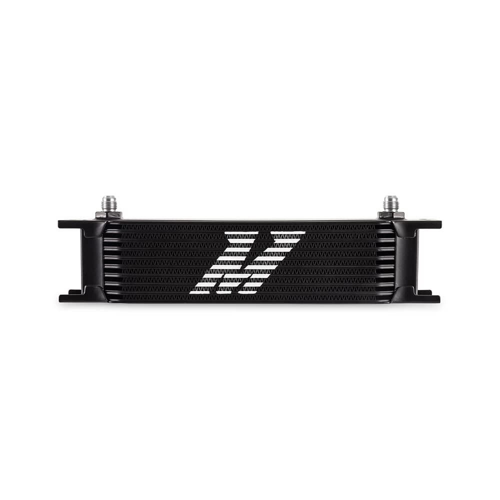 Mishimoto Universal 10-Row Oil Cooler, 6AN, Black MMOC-10-6BK
